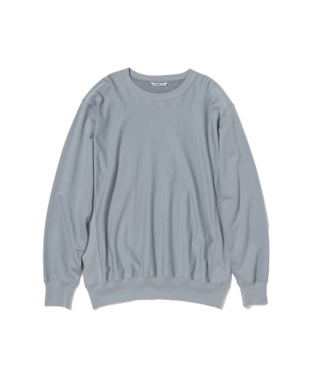 AURALEE - ELASTIC HIGH GAUGE SWEAT P/O BLUE GRAY acheter en ligne