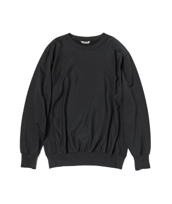 AURALEE - ELASTIC HIGH GAUGE SWEAT P/O INK BLACK livraison et retour toujours gratuits