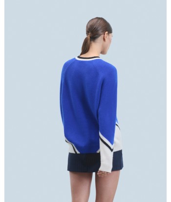 Pull Col Rond  (H24 / FEMME / Pop Blue) ouvre sa boutique