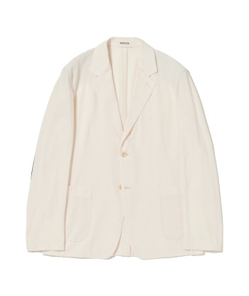 AURALEE - HARD TWIST COTTON SILK VIYELLA JACKET IVORY les ctes