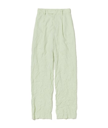 AURALEE - WRINKLED WASHED FINX TWILL PANTS LIGHT GREEN la livraison gratuite