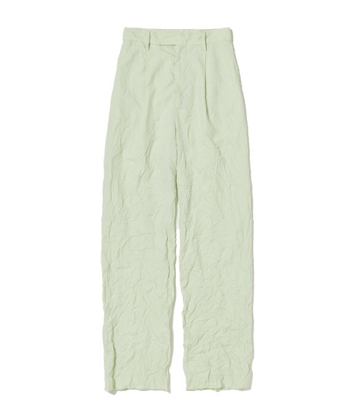 AURALEE - WRINKLED WASHED FINX TWILL PANTS LIGHT GREEN la livraison gratuite