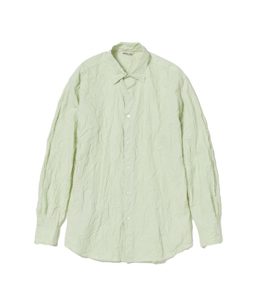 AURALEE - WRINKLED WASHED FINX TWILL SHIRT LIGHT GREEN Comment ça marche