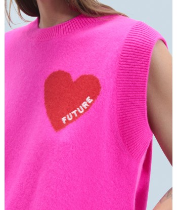 Pull Sans Manches Coeur Léger (H24 / FEMME / Utopic Pink) le concept de la Pate a emporter 