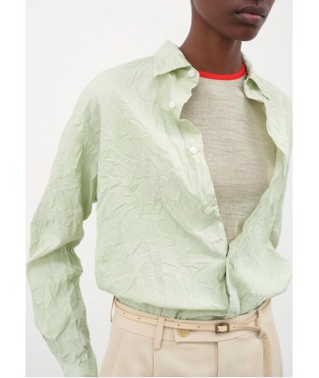 AURALEE - WRINKLED WASHED FINX TWILL SHIRT LIGHT GREEN Comment ça marche