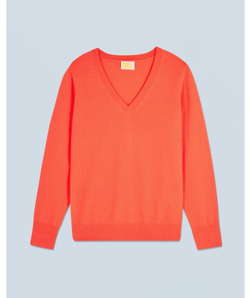 Pull Col V Basique (H24 / FEMME / Utopic Corail) Les êtres humains sont 