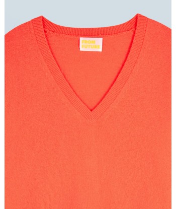 Pull Col V Basique (H24 / FEMME / Utopic Corail) Les êtres humains sont 