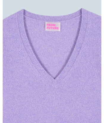 Pull Col V Basique (H24 / FEMME / Lilac Mouline) Vous souhaitez 