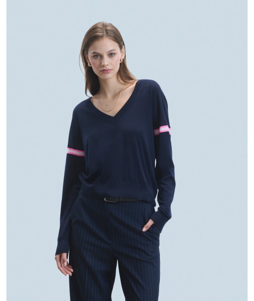 Pull Col V  (H24 / FEMME / Navy) pour bénéficier 