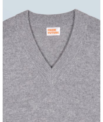 Pull Col V  (H24 / FEMME / Gris Chiné Foncé) les muscles