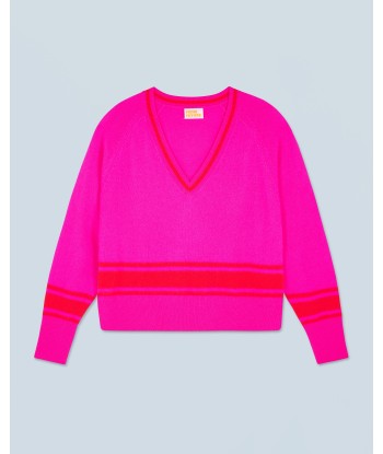 Pull Col V  (H24 / FEMME / Utopic Pink / 100% Cachemire) offre 