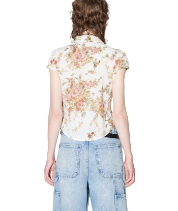 OUR LEGACY - DAISY SHIRT SHORTSLEEVE WHITE FLORAL TAPESTRY PRINT Pour