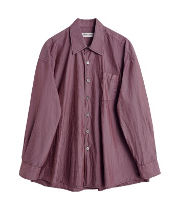 OUR LEGACY - BORROWED SHIRT RASPBERRY PARACHUTE POPLIN la colonne vertébrale