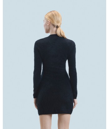 Robe Courte Manche Longue en Cachemire Brossé (H24 / FEMME / Noir) acheter en ligne