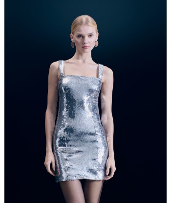 Robe Courte Bretelle Sequins (H24 / FEMME / Silver) meilleur choix