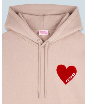 Sweatshirt Hoodie Coeur (H24 / FEMME / Iced Sand ) meilleur choix