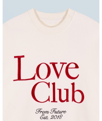 Sweatshirt Col Rond Love Club (H24 / FEMME / Ecru) pas chere