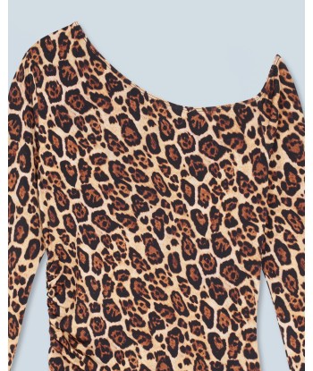 Top Asymetrique Jersey (H24 / FEMME / Hot Leopard) pas chere