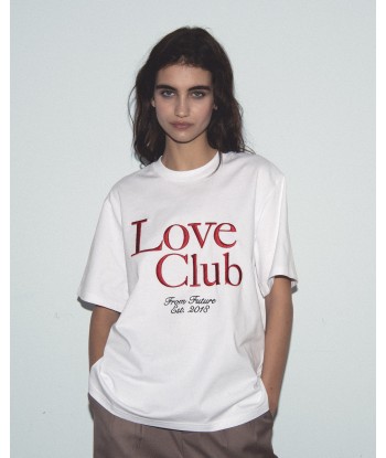 T-shirt Col Rond Manches Courtes Love Club (H24 / FEMME / Blanc) en ligne