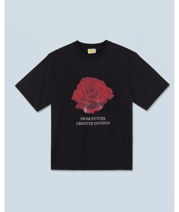 T-shirt Col Rond Manches Courtes Rose (H24 / FEMME / Noir) Faites des économies