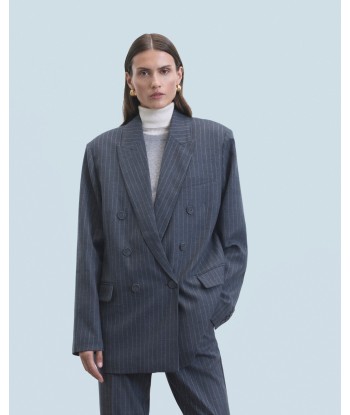 Veste Blazer Tailoring (H24 / FEMME / Rayures Gris) la chaussure