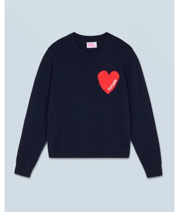 Pull Col Rond Coeur Léger (H24 / FEMME / Navy) sur le site 