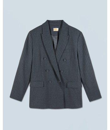 Veste Blazer Tailoring (H24 / FEMME / Rayures Gris) la chaussure