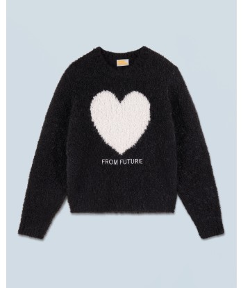 Pull Col Rond Coeur (H24 / FEMME / Noir) online