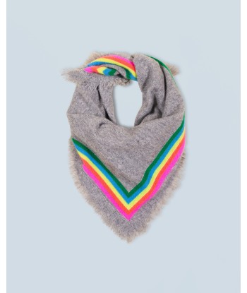 Foulard Regular Bande Multicolore (H24 / ACCESSOIRES / Gris Chiné Foncé) livraison gratuite