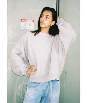 ACNE STUDIOS - SWEATER LOGO PATCH DUSTY PURPLE pas cher