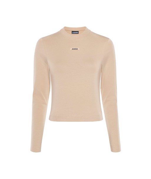 JACQUEMUS - LE T-SHIRT GROS GRAIN MANCHES LONGUES BEIGE le des métaux précieux