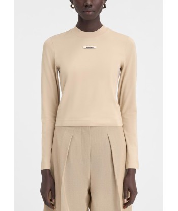 JACQUEMUS - LE T-SHIRT GROS GRAIN MANCHES LONGUES BEIGE le des métaux précieux