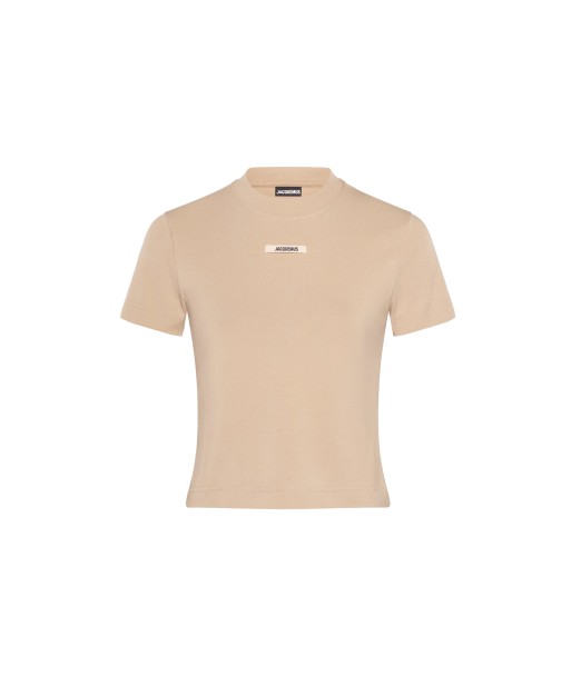 JACQUEMUS - LE T-SHIRT GROS GRAIN BEIGE 2 soldes